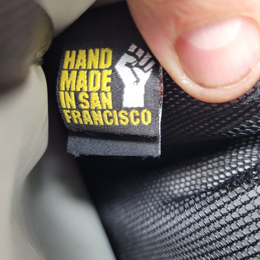 Timbuk2 CUSTOM Alcatraz Blue Gray Brwn Leather Laptop Backpack HANDMADE SAN FRAN - Picture 2 of 16